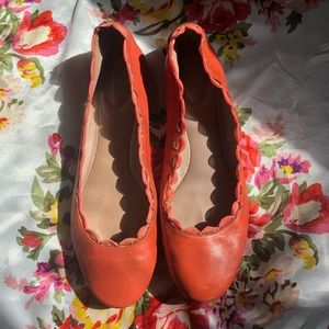 Chloe scalloped flats